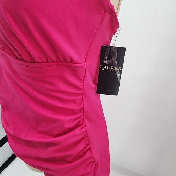 Ralph Lauren Size 10 Womens Pink Halter One Piece Swimsuit NWT $135 - Picture 3 of 11